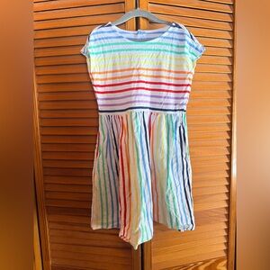 Primary Rainbow Striped Kids Dress